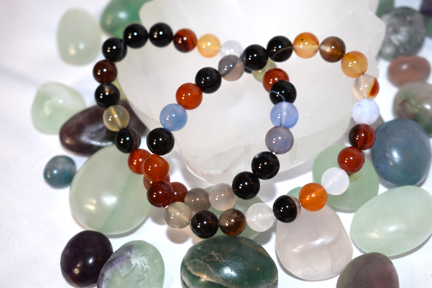 Multi Agate 8mm Bracelet