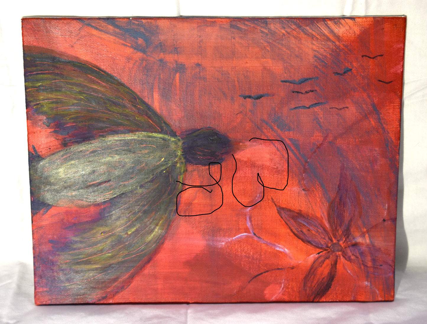 Acrylic Painting - Fury in the Fire