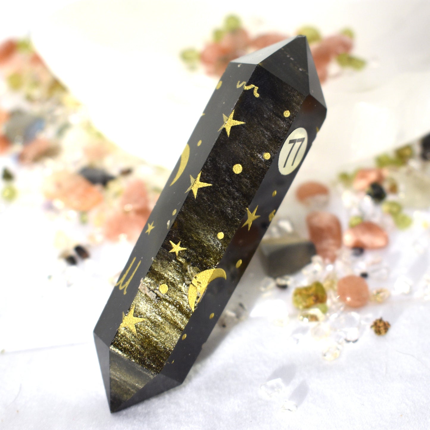 Golden Sheen Obsidian DT Wand Scorpio