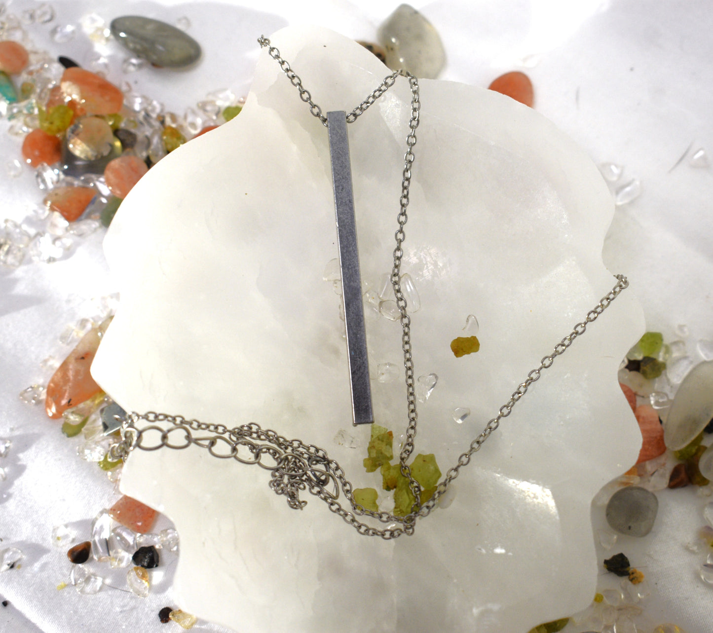 Silver Rod Necklace