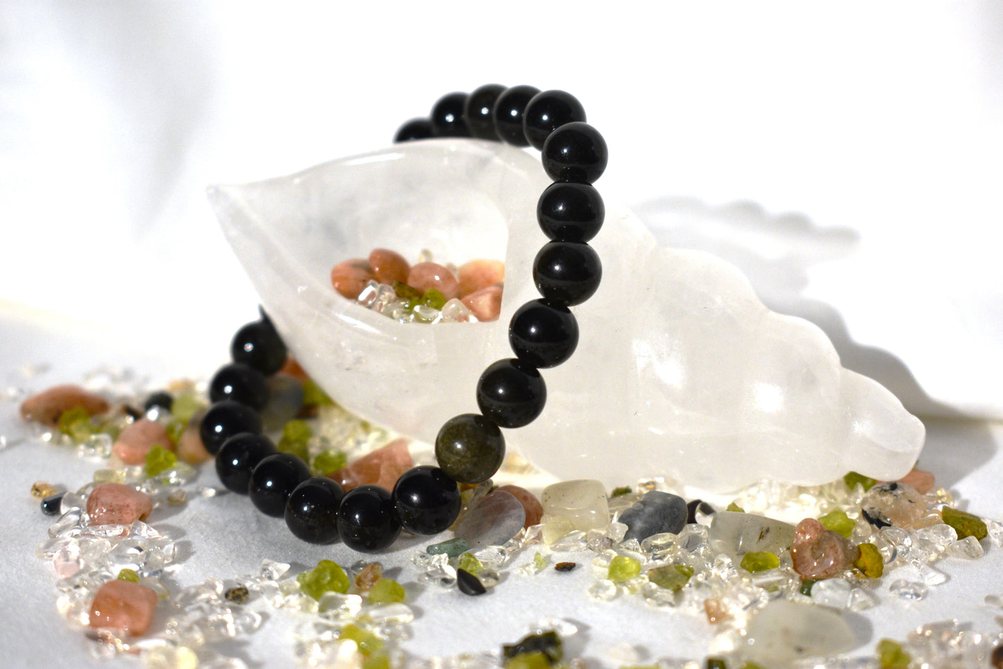 Golden sheen obsidian bracelet