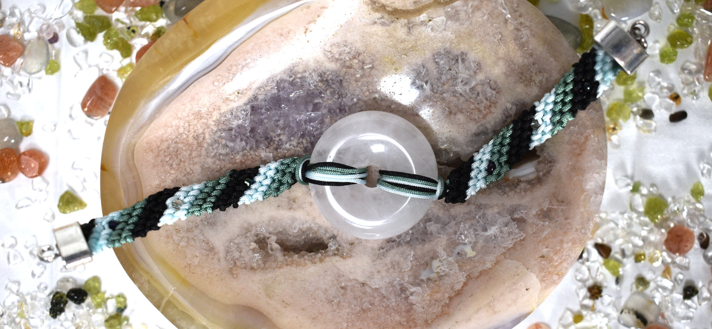 Clear quartz Pin Buckle Bracelet