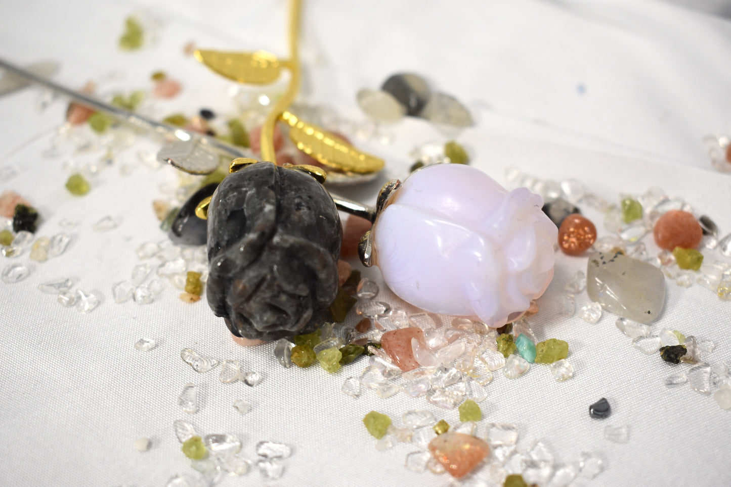 Forever Crystal Rose Carving Small
