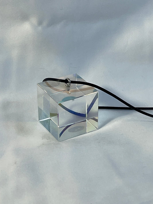 Aura coated Hanging Cube Decoration