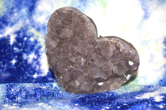 Raw Amethyst Cluster Heart