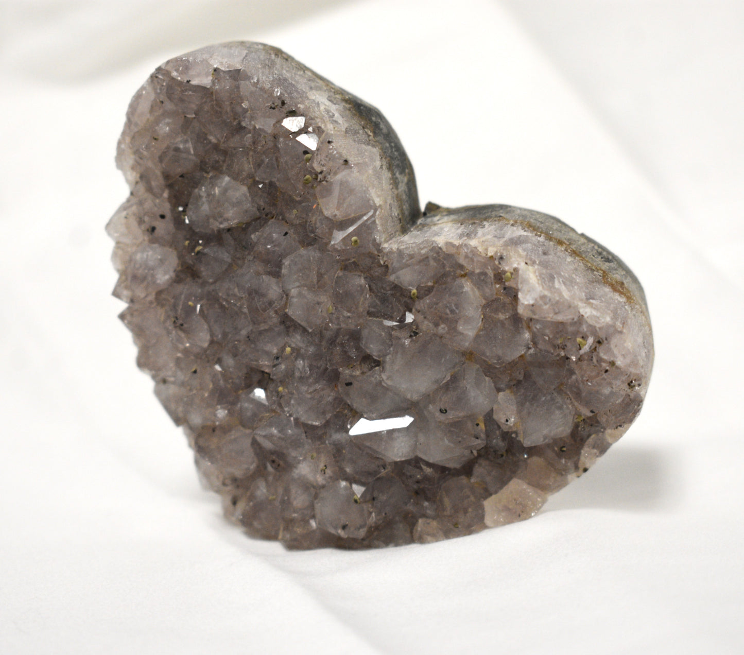 Raw Amethyst Cluster Heart