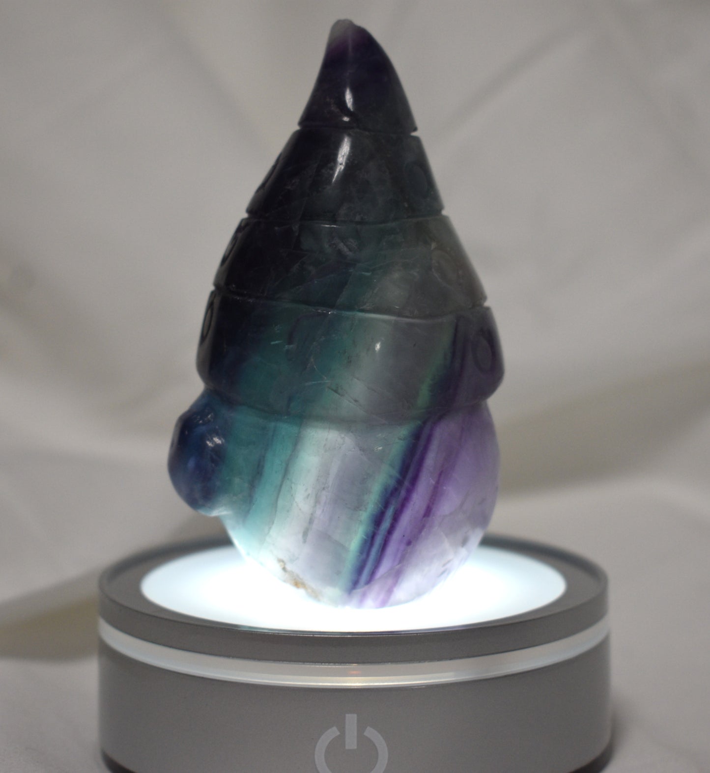 Rainbow Fluorite Gnome Carving