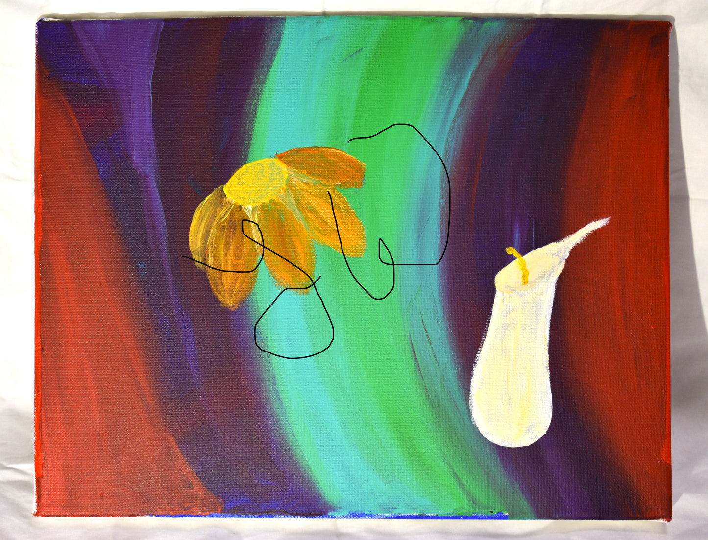 Acrylic painting "Floating through the atmosphere" 2012