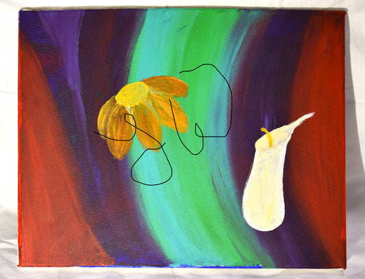 Acrylic painting "Floating through the atmosphere" 2012