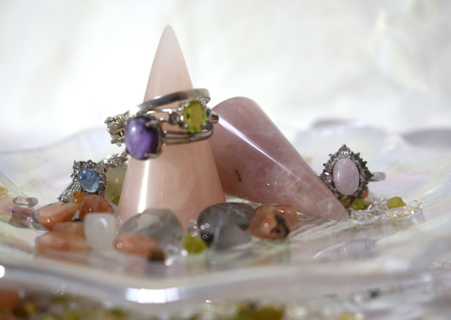 Rose Quartz Ring Holder Charger