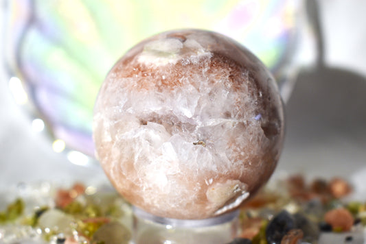 Pink Amethyst and Flower Agate