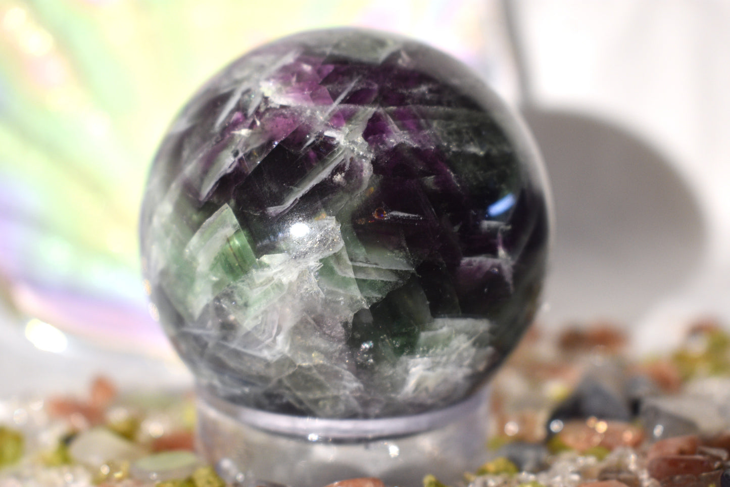 Rainbow Fluorite Sphere