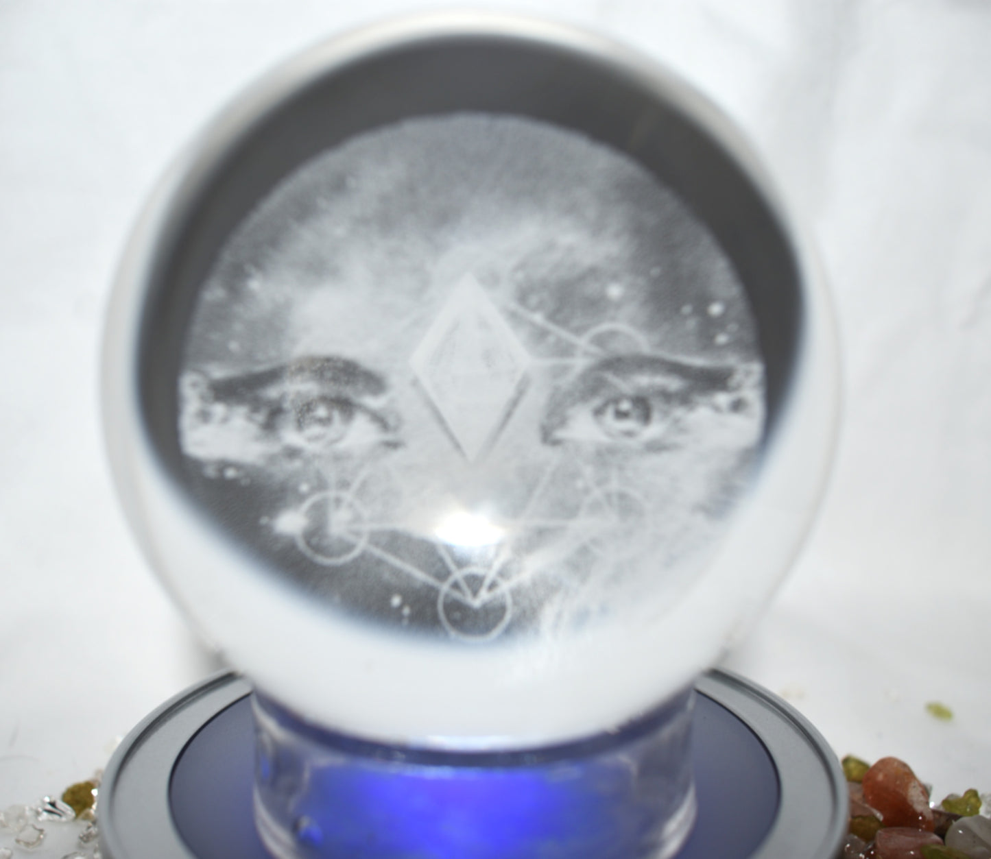 Etched Glass Sphere