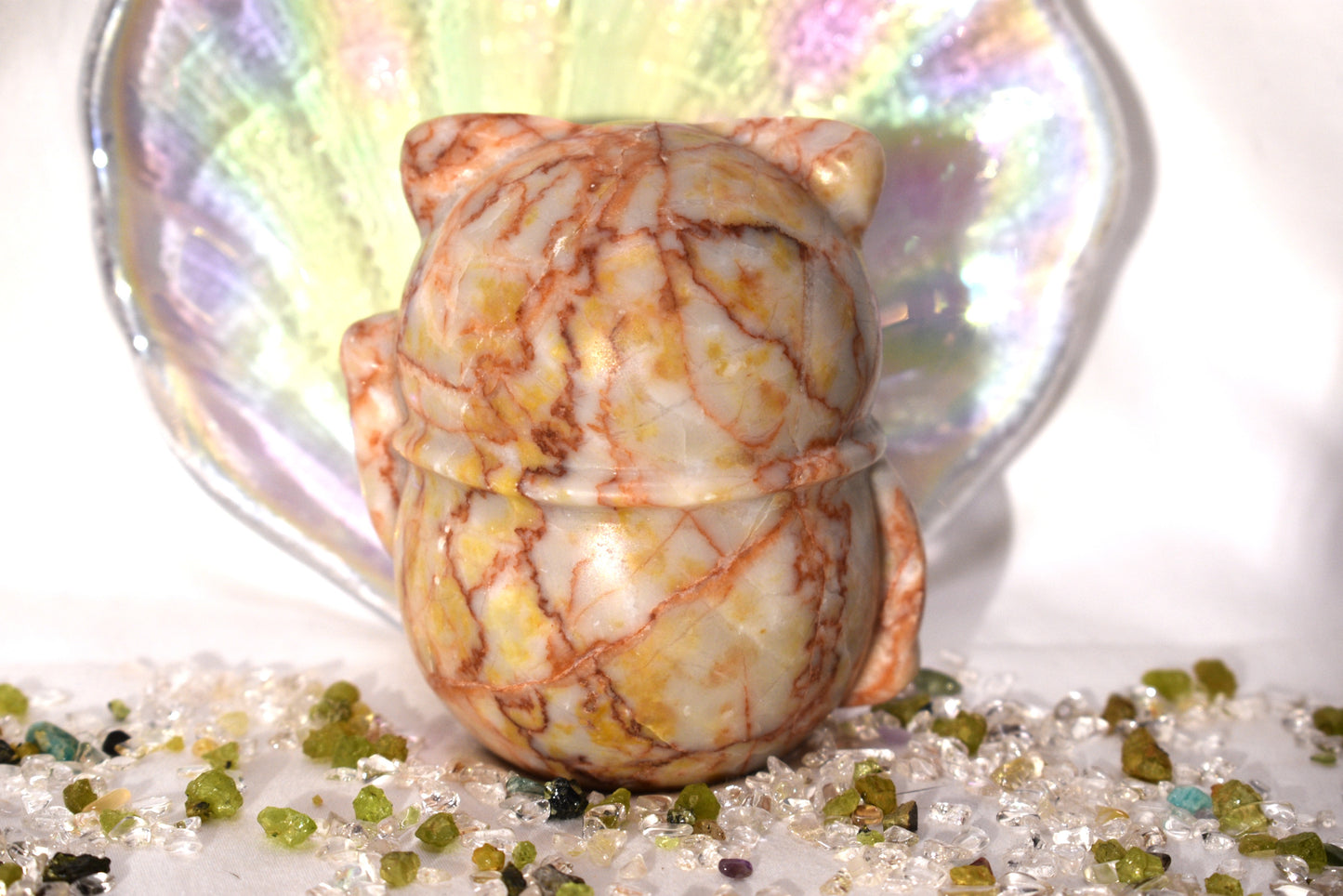 Lucky Kitty Crystal Carving