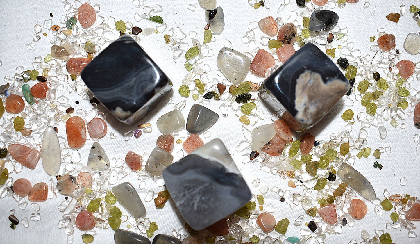Volcano Agate Cube lot Carving