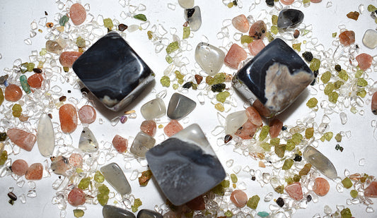 Volcano Agate Cube lot Carving