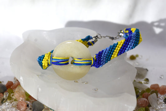 Quartz Peace Buckle Bracelet