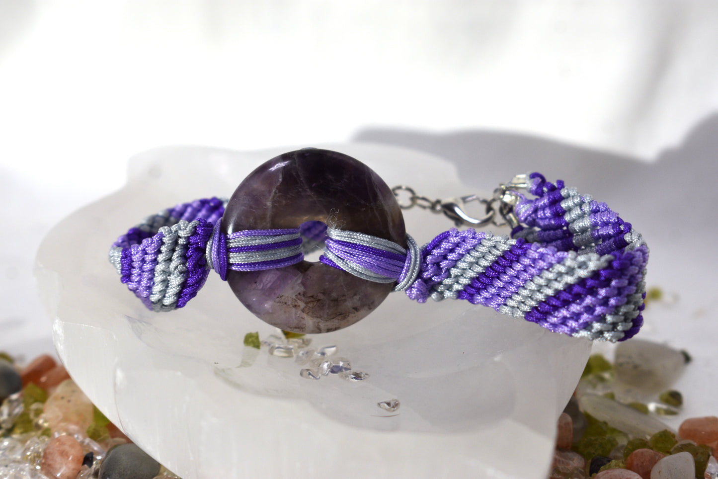 Dream Amethyst Peace Buckle Bracelet