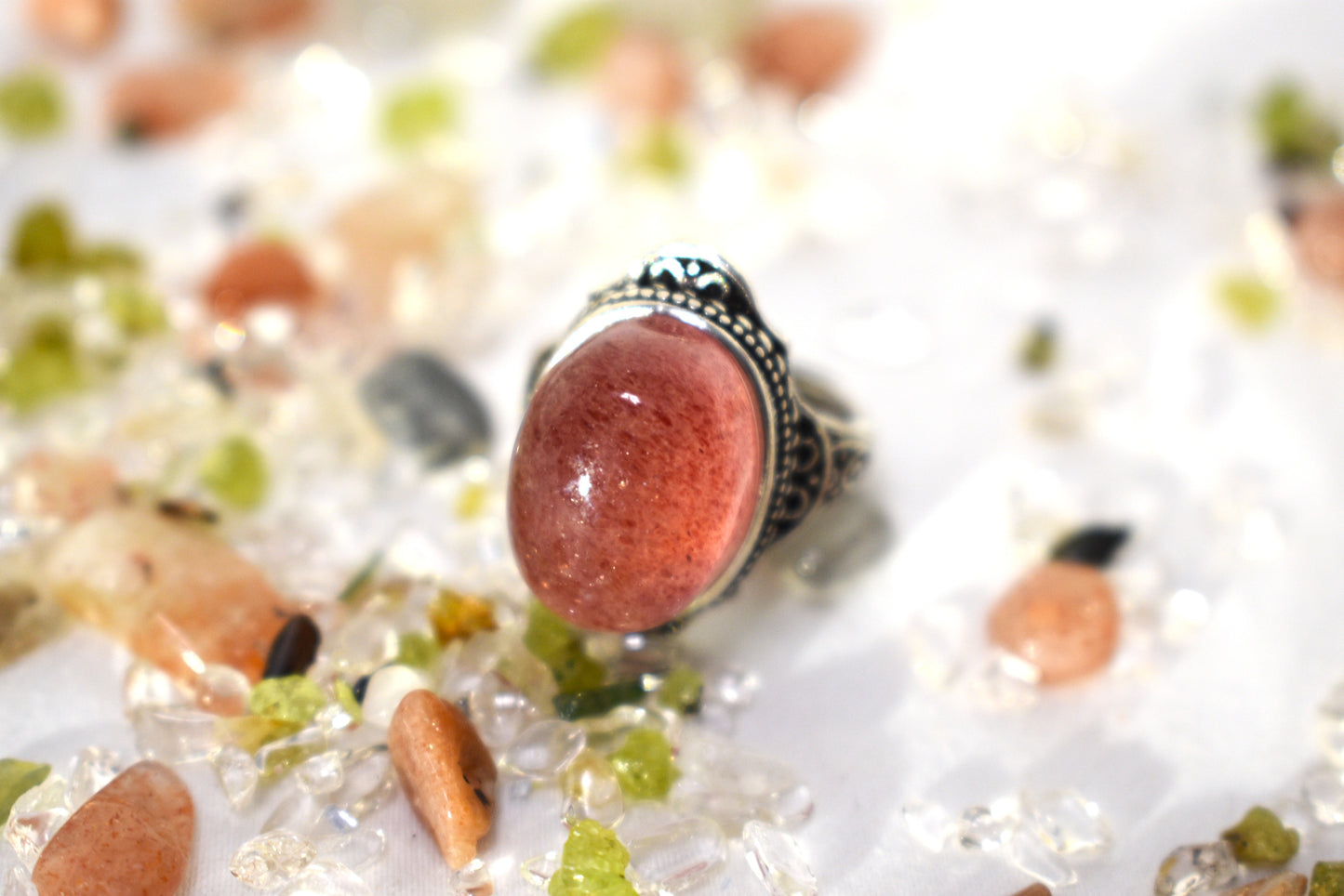 Strawberry Quartz Ring