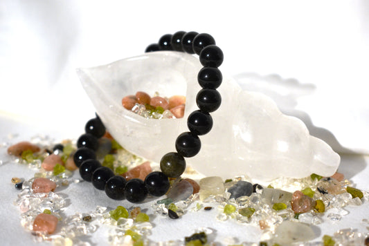 Golden sheen obsidian bracelet