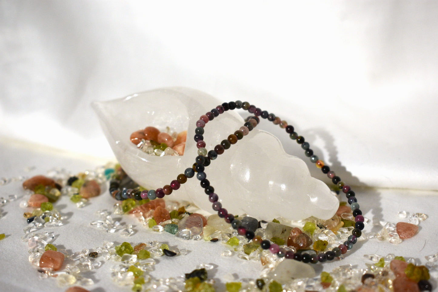 Rainbow tourmaline bracelet