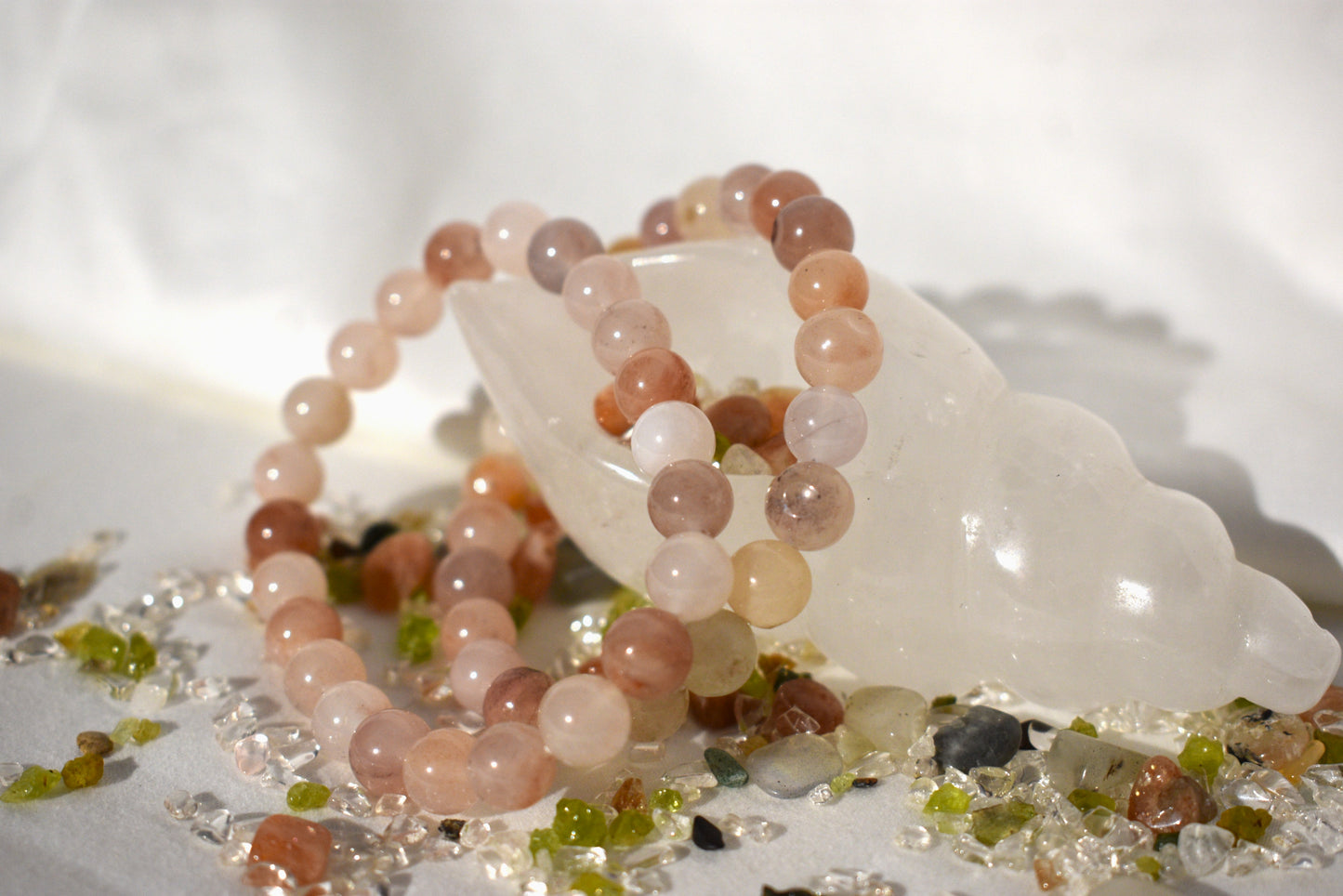 Pink agate bracelet