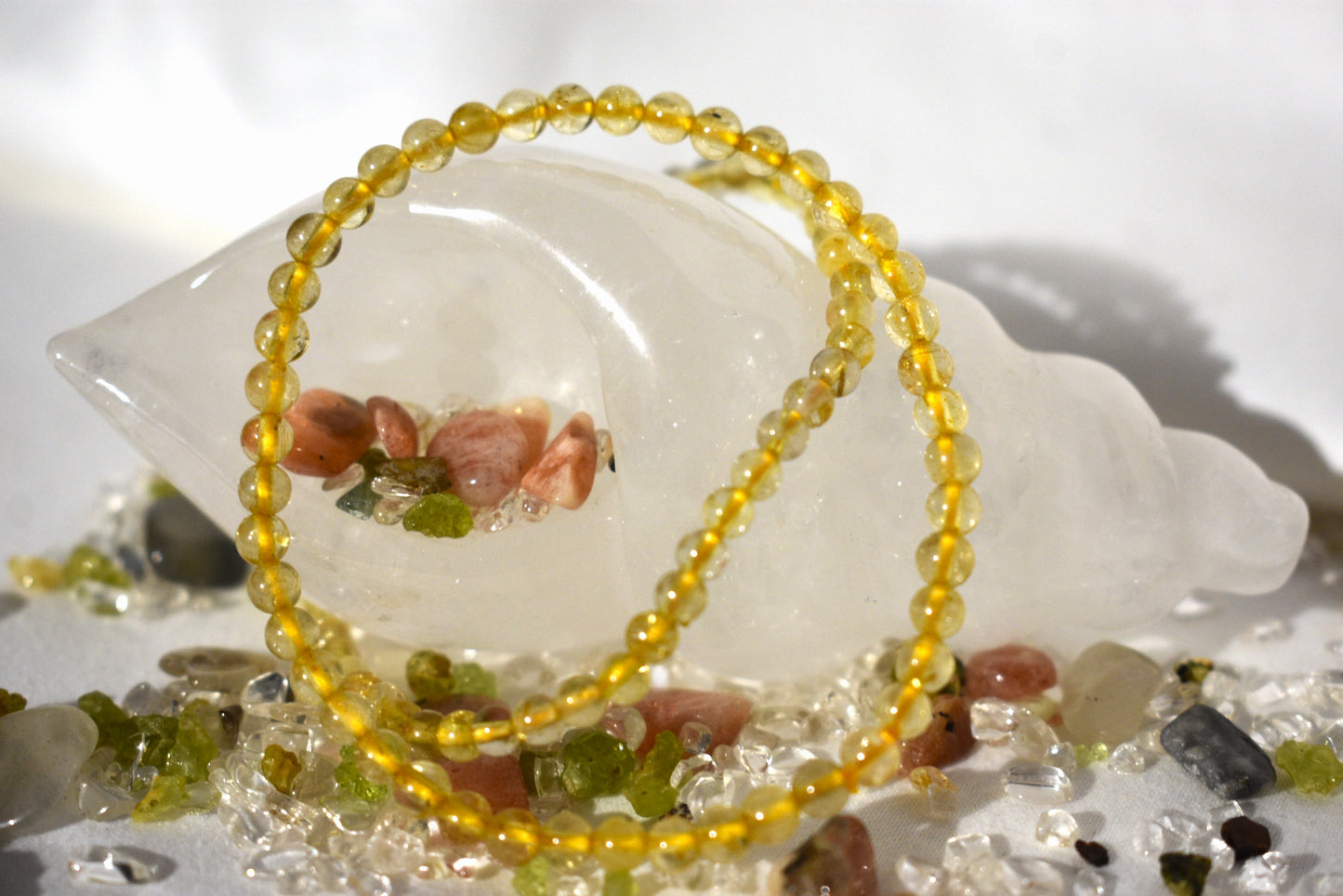 Golden rutile clear quartz bracelet