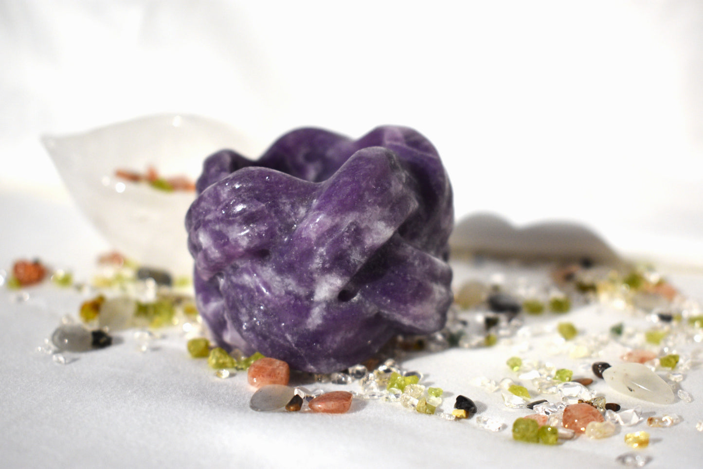 Lepidolite Celtic knot dish