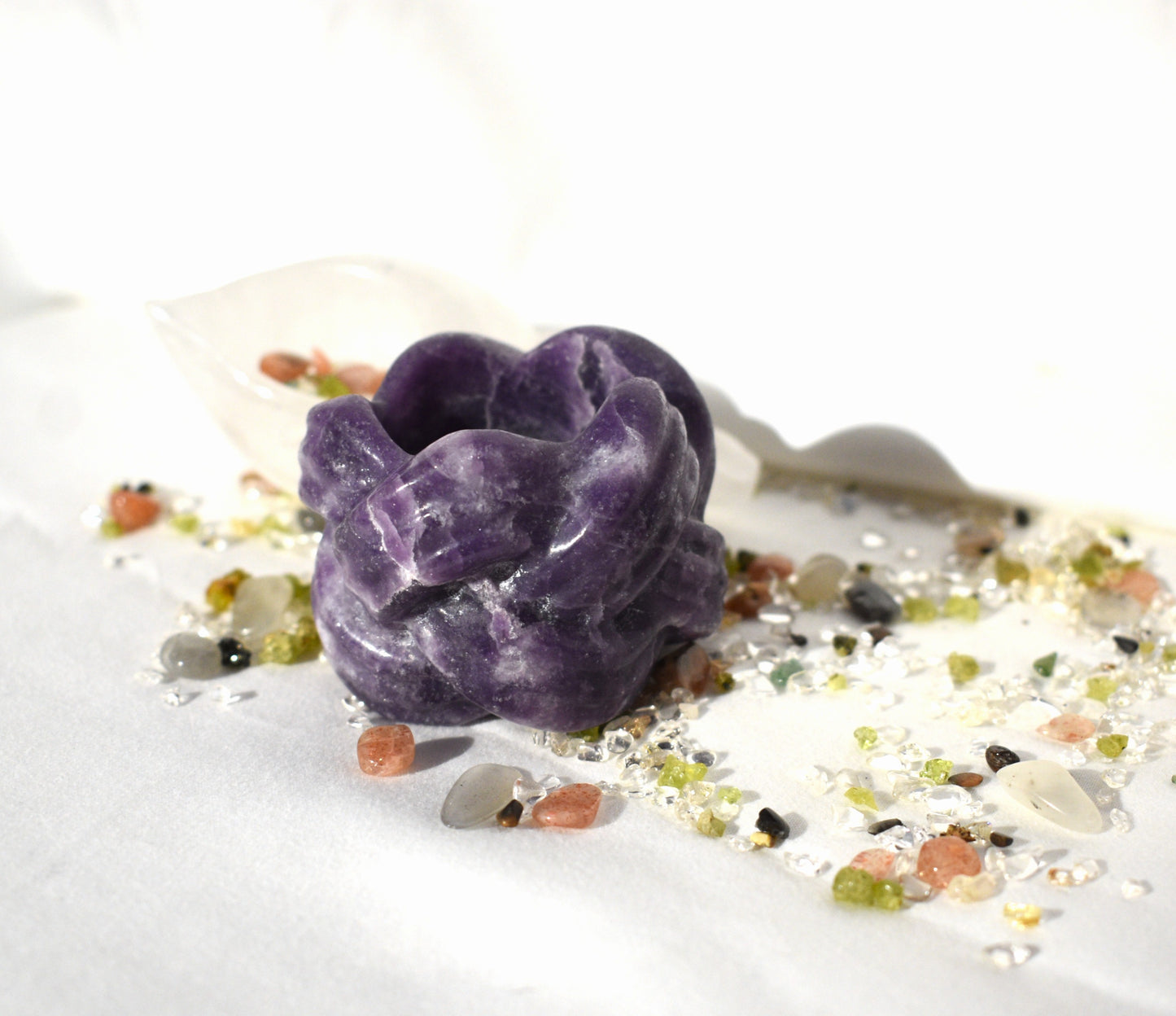 Lepidolite Celtic knot dish