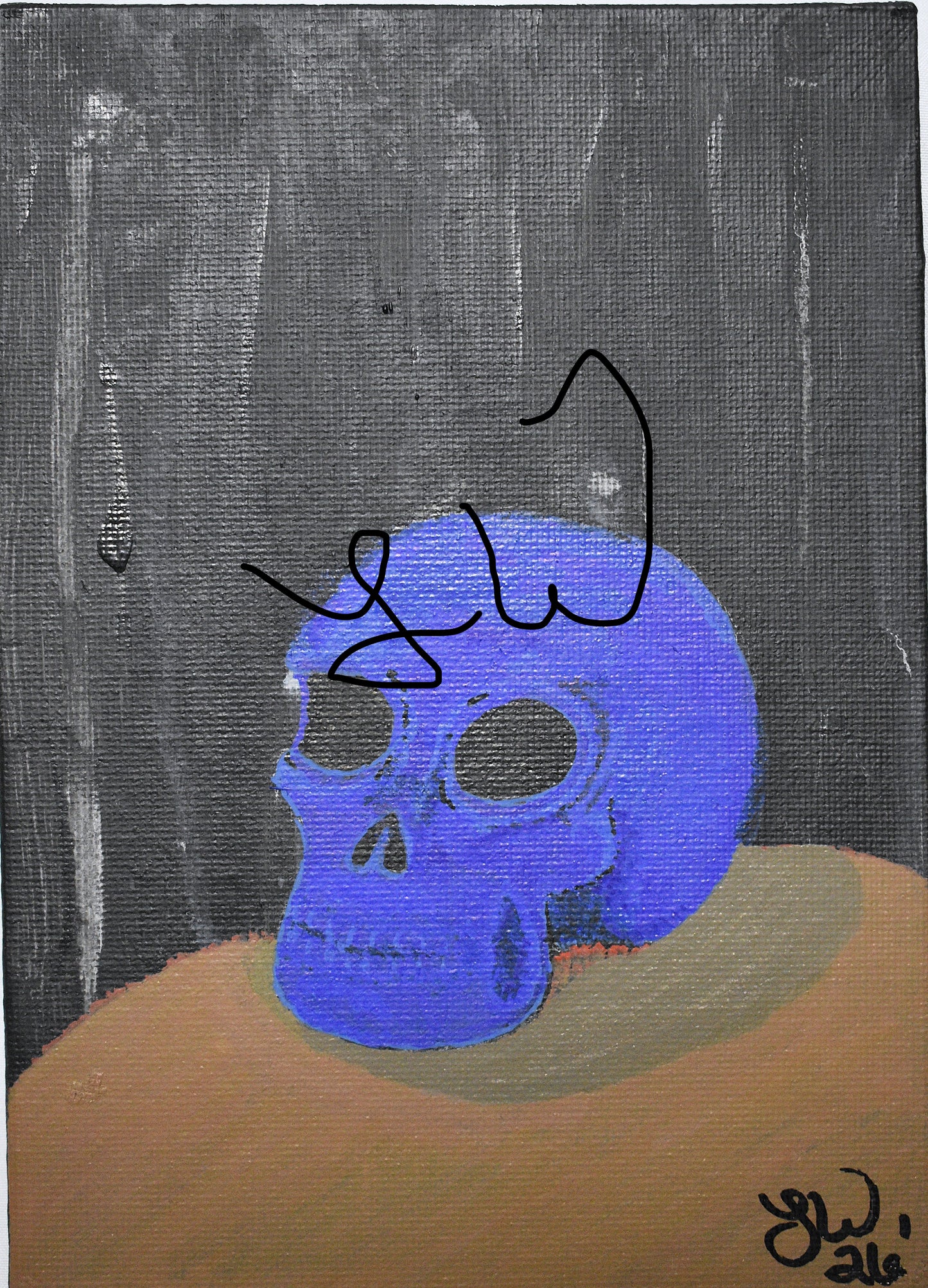 Acrylic painting - The weight of the mind