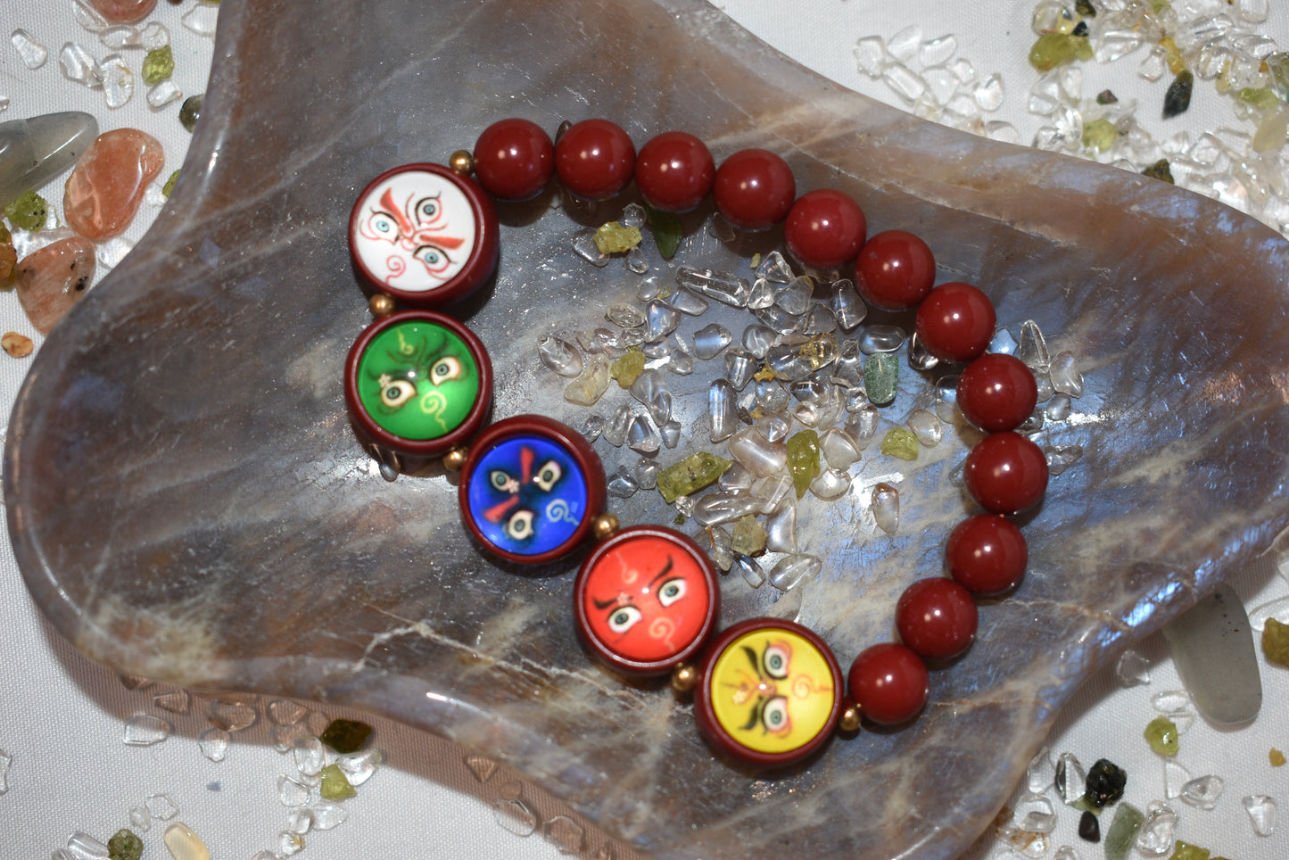 Eastern 5 God cinnabar bracelet