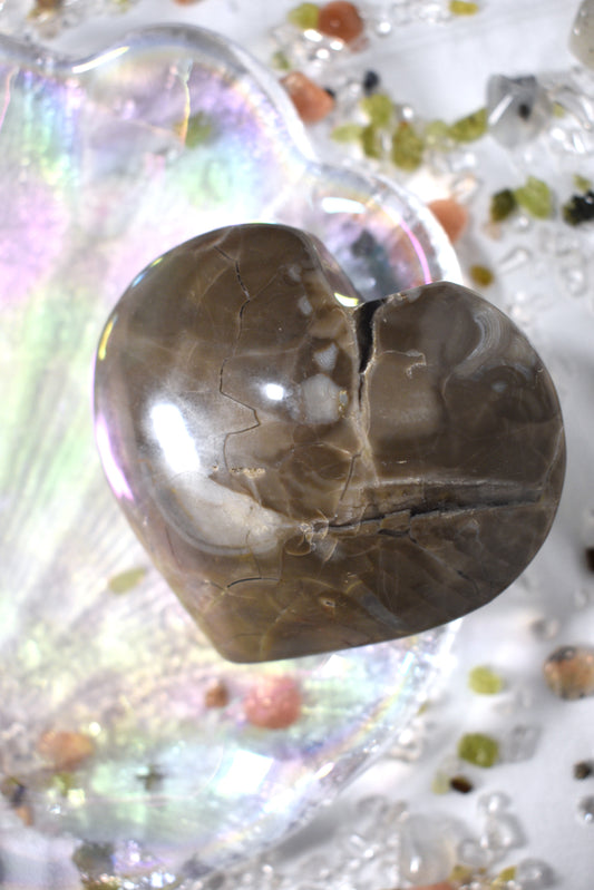 Volcano Agate Heart