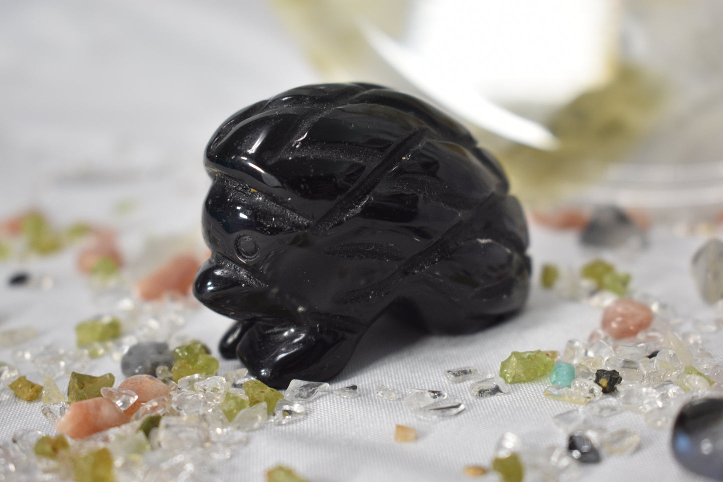 Obsidian Hedgehog Carving