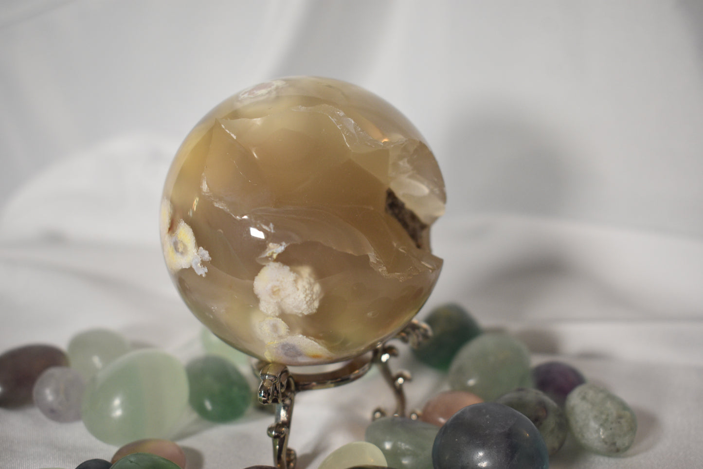 Flower Agate Sphere