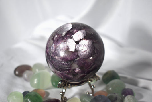 Lepidolite with Purple Mica Sphere