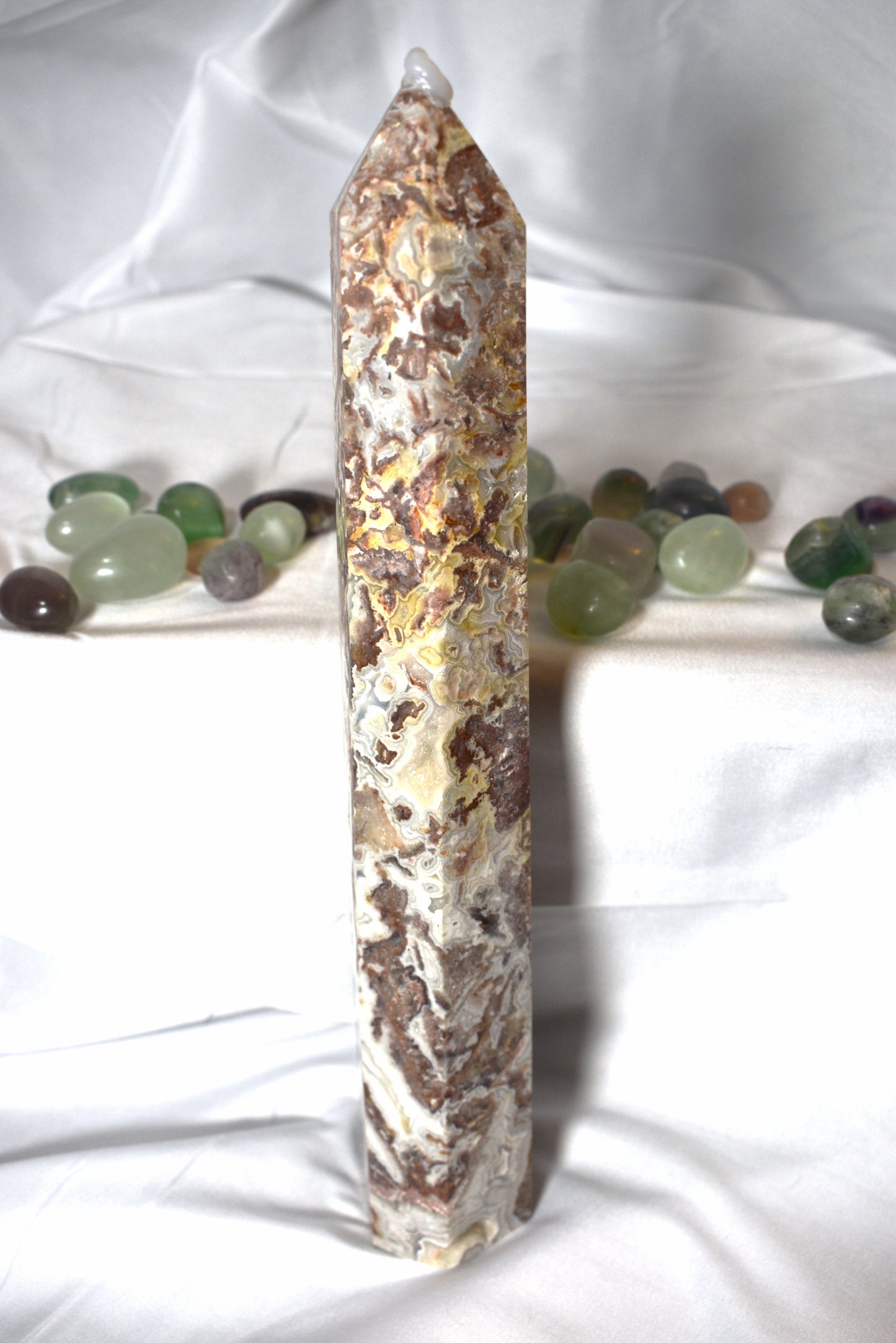 Red Mexican Lace Agate Tower