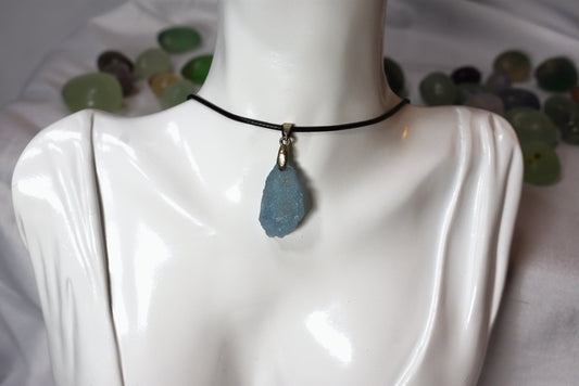 Raw Aquamarine Necklace