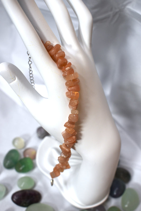 Sunstone Chip Stone Bracelet